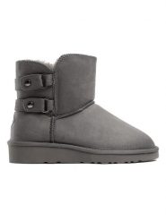 ISLAND BOOT Botki zimowe "Beata" w kolorze szarym rozmiar: 37. Szare botki Island Boot, na zimę, bez wzorów, z materiału, bez obcasa, bez zapięcia. Za 147.95 zł.