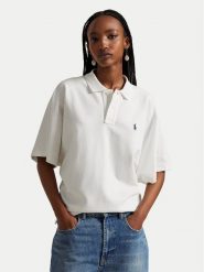 Polo Ralph Lauren Polo 211A96270001 Biały Relaxed Fit. Białe koszulki polo Polo Ralph Lauren, m, bez wzorów, z bawełny, bez kołnierzyka, bez ramiączek. Za 639.99 zł.