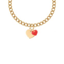 Naszyjnik z dwoma sercami na Łańcuchu No.4 pozłacany. Żółte naszyjniki Lilou, pozłacane. Za 583.00 zł.