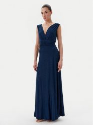 Rinascimento Sukienka wieczorowa CFC0122393003 Granatowy Regular Fit. Niebieskie sukienki Rinascimento, xs, bez wzorów, z syntetyku, wizytowe, bez kołnierzyka, bez ramiączek. Za 379.99 zł.