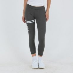 Legginsy treningowe Capri Keeps. Szare legginsy ELPLAYER, l, bez wzorów, z jersey, na fitness i siłownię. Za 64.00 zł.