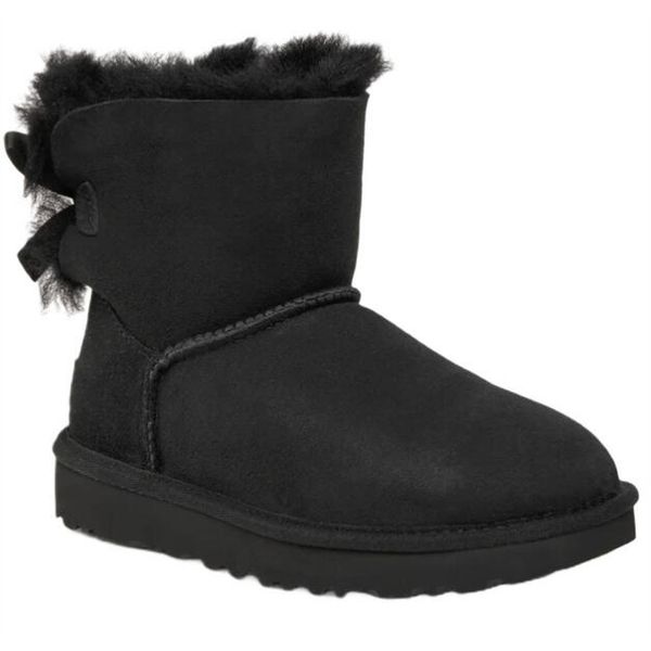 Buty Śniegowce Damskie UGG MINI BAILEY BOW II. Czarne trapery i śniegowce UGG. W wyprzedaży za 836.30 zł.