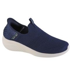 Buty sportowe Sneakersy damskie, Slip-Ins Ultra Flex 3.0 Smooth Step. Niebieskie obuwie sportowe Skechers, bez zapięcia, trekkingowe, Skechers Sport. Za 349.99 zł.
