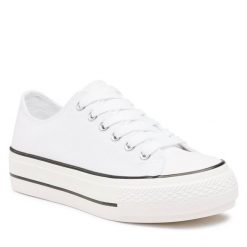 Trampki Jenny Fairy. Białe trampki Jenny Fairy, bez wzorów, bez zapięcia. Za 79.99 zł.