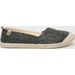 Roxy - Espadryle. Niebieskie espadryle Roxy, bez wzorów, z gumy, bez obcasa, bez zapięcia. W wyprzedaży za 99.90 zł.