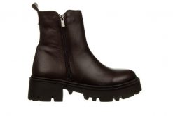 Botki Bayla-161 138 23512 Cacao 161599, Brązowy, Skóra naturalna - 39. Brązowe botki Bayla, na zimę, bez wzorów, z gumy, z okrągłym noskiem, bez obcasa, bez zapięcia. W wyprzedaży za 269.10 zł.