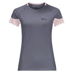 Koszulka trekkingowa damska Jack Wolfskin Narrows. Szare bluzki Jack Wolfskin, xs, bez wzorów, sportowe, bez kołnierzyka, bez ramiączek. Za 109.99 zł.