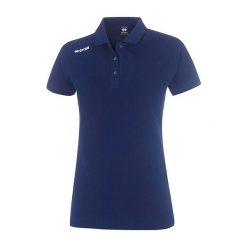 Niebieska Koszulka Polo Errea Team Mc Ad Damskie. Niebieskie koszulki polo ERREA, s, bez wzorów, z bawełny, bez kołnierzyka, bez ramiączek. Za 150.99 zł.