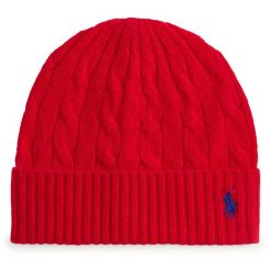 Czapka z daszkiem Polo Ralph Lauren. Czerwone czapki Polo Ralph Lauren, bez wzorów. Za 529.99 zł.