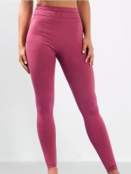 Legginsy sportowe z ozdobnym przeszyciem w pasie - różowy. Czerwone legginsy Sinsay, l, bez wzorów. W wyprzedaży za 19.99 zł.