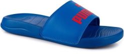 Klapki sportowe damskie na basen niebieskie PUMA POPCAT. Czerwone klapki Puma, bez wzorów, z gumy, bez obcasa. Za 59.00 zł.