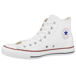 Trampki Converse Chuck Taylor HI Leather, Dla obu płci. Białe obuwie sportowe Converse, ze skóry, bez zapięcia. Za 349.99 zł.