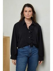 Curvy Lady Bluzka w kolorze czarnym rozmiar: 48/50. Czarne bluzki Curvy Lady, bez wzorów, klasyczne, bez kołnierzyka, bez ramiączek. Za 118.84 zł.