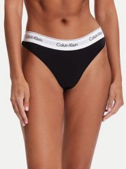 Calvin Klein Underwear Stringi LV00QF8518 Czarny. Czarne stringi Calvin Klein Underwear, bez wzorów, z bawełny. Za 99.99 zł.