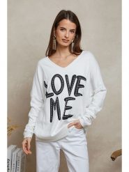 Plume Sweter "Manor" w kolorze białym rozmiar: M. Białe swetry Plume, m, bez wzorów, bez ramiączek. Za 193.70 zł.