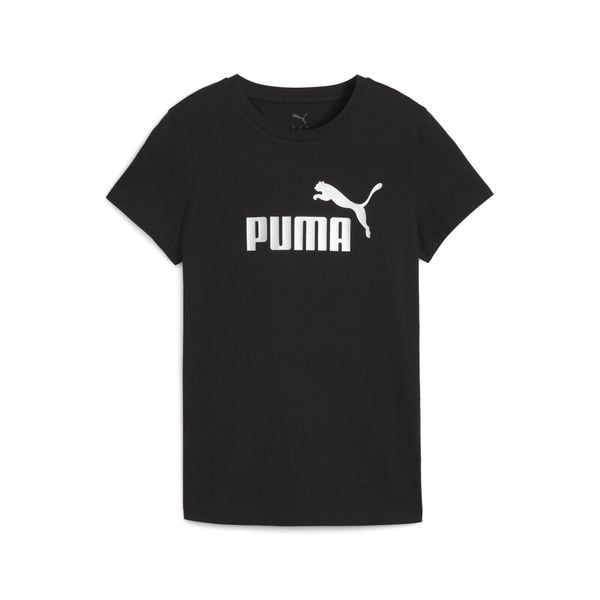 Damska koszulka z logo NO. 1 ESS METALLIC PUMA. Czarne bluzki Puma, xl, bez wzorów, sportowe, bez kołnierzyka, bez ramiączek. Za 109.00 zł.