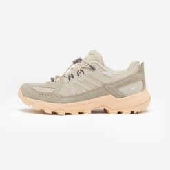Buty turystyczne damskie MH500 Softer. Brązowe trekkingi QUECHUA, ze skóry, outdoorowe. Za 299.99 zł.