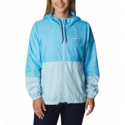 Kurtka Przejściowa Damska Columbia Flash Forward Windbreaker. Niebieskie kurtki sportowe Columbia, m, bez wzorów, bez kaptura, trekkingowe. Za 155.57 zł.