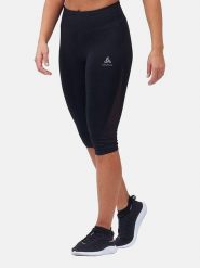 Odlo Legginsy sportowe "3/4 Essentials" w kolorze czarnym rozmiar: S. Czarne legginsy Odlo, s, bez wzorów, z materiału, outdoorowe. Za 140.86 zł.