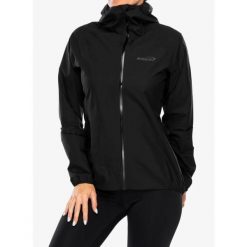 Kurtka przeciwdeszczowa damska Inov-8 Stormshell FZ V2. Czarne kurtki sportowe Inov-8, s, bez wzorów, bez kaptura. Za 639.99 zł.