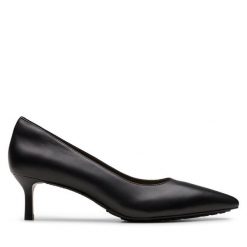 Szpilki Clarks. Czarne szpilki Clarks, bez wzorów, bez obcasa, na szpilce, bez zapięcia. Za 319.99 zł.