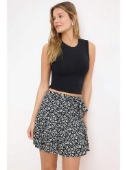 Trendyol Spódnica w kolorze czarno-beżowym rozmiar: L. Białe spódnice Trendyol, l, bez wzorów, mini. Za 82.99 zł.