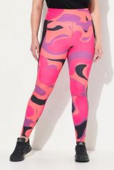 Damskie Legginsy sportowe szybkoschnące wysoki stan z recyklingu. Czerwone legginsy Ulla Popken, plus size, bez wzorów, z elastanu, z podwyższonym stanem. Za 239.99 zł.