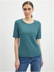Orsay Koszulka w kolorze morskim rozmiar: S. Niebieskie bluzki Orsay, s, bez wzorów, bez kołnierzyka, bez ramiączek. Za 57.45 zł.