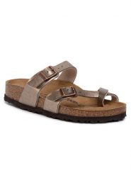 Birkenstock Japonki Mayari 1016409 Złoty. Żółte klapki Birkenstock, bez wzorów, ze skóry, bez obcasa. Za 449.99 zł.