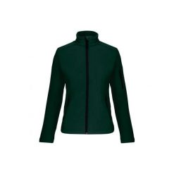 Kurtka damska Kariban Softshell. Zielone kurtki sportowe KARIBAN, bez wzorów, z softshellu, bez kaptura. Za 243.50 zł.