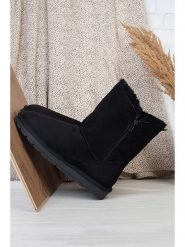 ISLAND BOOT Botki zimowe "Zasha" w kolorze czarnym rozmiar: 36. Czarne botki Island Boot, na zimę, bez wzorów, z materiału, bez obcasa, bez zapięcia. Za 141.19 zł.