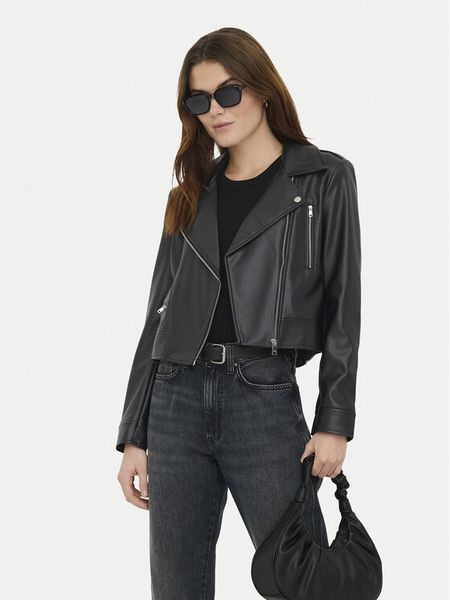 ONLY Kurtka z imitacji skóry Carmen 15361396 Czarny Regular Fit. Czarne kurtki Only, l, bez wzorów, ze skóry, bez kaptura. Za 179.99 zł.