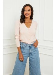 Soft Cashmere Kardigan w kolorze jasnoróżowym rozmiar: 34/36. Różowe kardigany Soft Cashmere, bez wzorów, z kaszmiru. Za 125.45 zł.