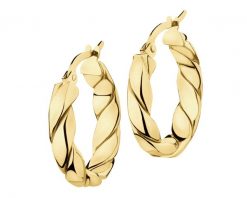 Złote kolczyki - koła, 19 mm. Żółte kolczyki Apart, złote. Za 1,899.00 zł.