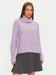 Brave Soul Golf LK-230WERBURGHS Fioletowy Loose Fit. Fioletowe golfy Brave Soul, l, bez wzorów, z syntetyku, bez ramiączek. Za 49.99 zł.