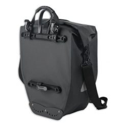 Wodoodporna torba rowerowa Tarpaulin XL 25 litrów. Czarne torby na ramię LYNX, bez wzorów, z materiału, eleganckie, na ramię, bez dodatków. Za 215.00 zł.