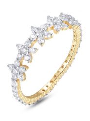 DI GIORGIO Pozłacany pierścionek z cyrkonią rozmiar: 54. Żółte pierścionki DI GIORGIO, z cyrkonią, pozłacane. Za 170.07 zł.