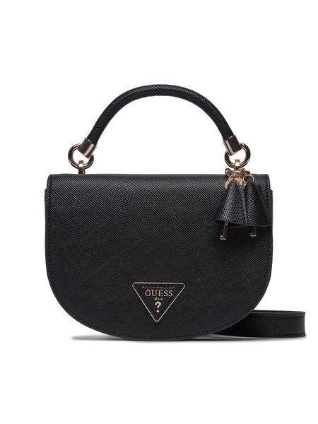 Torebka Guess. Czarne listonoszki Guess, z aplikacjami, bez dodatków. Za 364.99 zł.