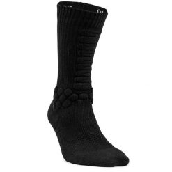 Skarpetki półdługie na deskorolkę SOCKS 500. Czarne skarpety DECATHLON, bez wzorów, z bawełny. Za 39.99 zł.