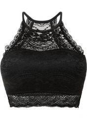Biustonosz bustier z delikatnej koronki. Czarne biustonosze bonprix, bez wzorów, z koronki. Za 79.99 zł.