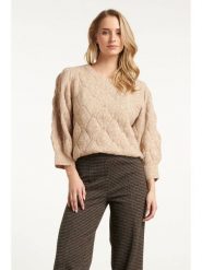 Smashed Lemon Sweter w kolorze beżowym rozmiar: XS. Brązowe swetry Smashed Lemon, xs, bez wzorów, z wełny, bez ramiączek. Za 126.99 zł.