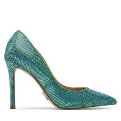 Szpilki Steve Madden. Zielone szpilki Steve Madden, bez wzorów, bez obcasa, na szpilce, bez zapięcia. Za 329.99 zł.