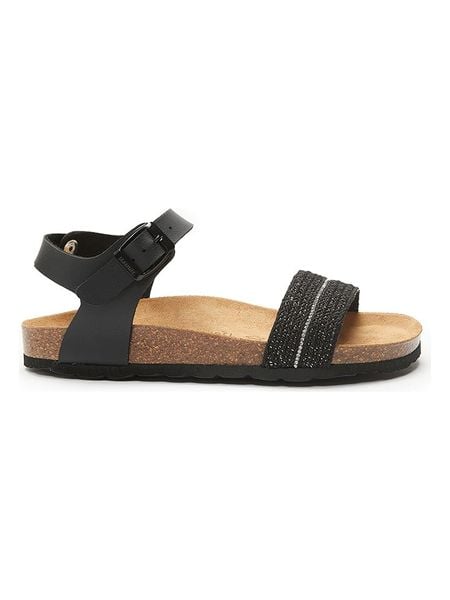 Mandel Sandały w kolorze czarnym rozmiar: 37. Czarne sandały Mandel, bez wzorów, klasyczne, z otwartym noskiem, bez obcasa, bez zapięcia. Za 101.23 zł.