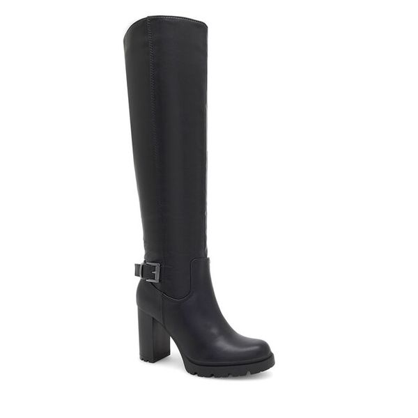 Kozaki Clara Barson. Czarne kozaki Clara Barson, bez obcasa, na słupku, bez zapięcia. Za 179.99 zł.