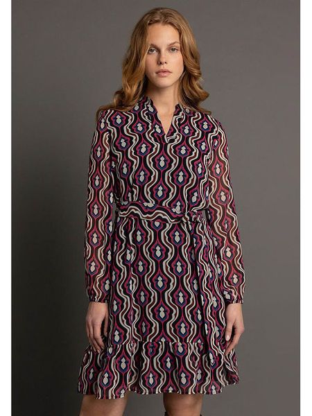 More & More Sukienka ze wzorem rozmiar: 40. Sukienki More & More, bez wzorów, z tkaniny, bez kołnierzyka, bez ramiączek, midi, baskinki. Za 126.99 zł.