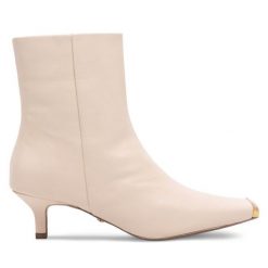 Botki GINO ROSSI. Brązowe botki Gino Rossi, bez wzorów, bez obcasa, na szpilce, bez zapięcia. Za 399.99 zł.