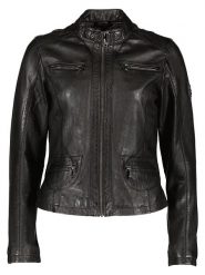 HIS Skórzana kurtka w kolorze czarnym rozmiar: 42. Czarne kurtki HIS, bez wzorów, ze skóry, bez kaptura. Za 478.99 zł.