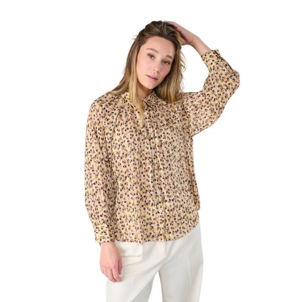 Damska koszula z długim rękawem Le Temps des cerises Talou. Brązowe koszule Le Temps Des Cerises, bez wzorów, z materiału, bez kołnierzyka, bez ramiączek. W wyprzedaży za 236.00 zł.