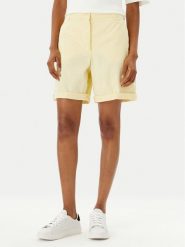 Tommy Hilfiger Szorty materiałowe WW0WW42457 Żółty Regular Fit. Żółte szorty TOMMY HILFIGER, bez wzorów, z bawełny. Za 309.99 zł.