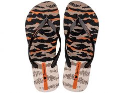 Sandały damskie Ipanema Animal Print Vi Fem. Brązowe sandały Ipanema, bez wzorów, z gumy, bez obcasa, bez zapięcia. Za 81.75 zł.